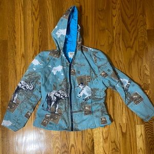 Unique elephant jacket - medium weight - size L
